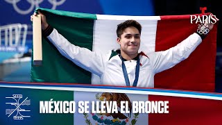 Osmar Olvera de México gana histórico bronce en Clavados  Juegos Olímpicos París 2024 [upl. by Elesig163]