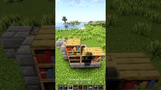 Secret Bookshelf Door in Minecraft shorts trending viralvideo minecraft build tutorial [upl. by Annayat]