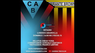 Transmisión en Vivo Brown de Adrogue A vs Almirante Brown Fecha 31 B Nacional [upl. by Anneg]