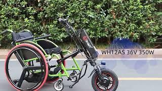 In Wheel Motor 36v 350w Electric Wheelchair Attachment Electric Wheelchair Handcycle WH12AS350W [upl. by Erhart]