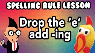 Spelling Rule Drop the e and add the suffix ing spellingrules ing dropthee [upl. by Tannie]