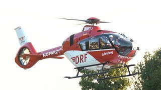 DRFLuftrettung  DHRTJ  Christoph 60 Suhl H 135  startet am HeliosKlinkum in Meiningen [upl. by Aihcila609]