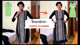 Turn your KURTA into DRESS in 1 minute [upl. by Yrbua]