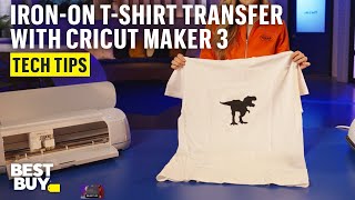 Create IronOn TShirt Transfer with Cricut Maker 3 Smart Cutting Machine – Tech Tips from Best Buy [upl. by Aenneea381]