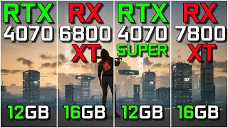 RTX 4070 vs RX 6800 XT vs RTX 4070 SUPER vs RX 7800 XT  Test in 10 Games  1440p amp 2160p [upl. by Saleme]