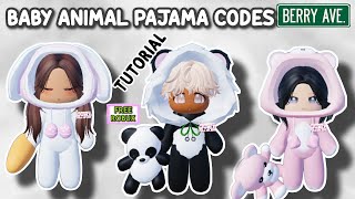 HOW TO BECOME A CUTE BABY  BABY ANIMAL PAJAMA CODES FOR BERRY AVENUE AND BLOXBURG TUTORIAL 2023 👶 [upl. by Riannon]