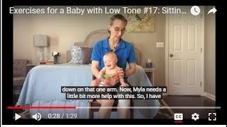 Sitting and Propping on an Arm Exercises for a Baby with Low Tone 17 [upl. by Maurits]