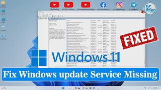 ✅ How To Fix Windows Update Service Missing on Windows 11 [upl. by Cadmarr566]