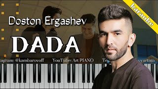 Doston Ergashev  Dada karaoke minus remix piano version lyric matni togdan tushmas qor boling tekst [upl. by Asiela]