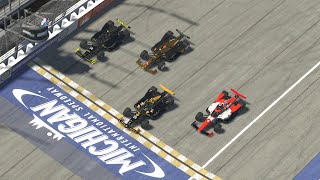 Indycar win at Michigan 3124 TV Presentation [upl. by Eitteb]