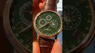 WHAT DAY IS IT 8000000 CHINESE CALENDAR Blancpain Villeret Green Enamel Dial [upl. by Amalita]