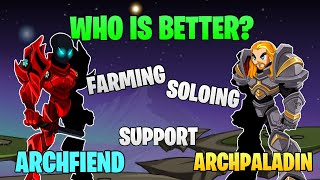 AQW ArchPaladin vs ArchFiend  The Ultimate ArchClass Farming Soloing Support [upl. by Anema]