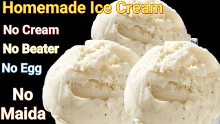 Vanilla Ice Cream Recipe  Easy Homemade Vanilla Ice Cream  No Eggs  No Ice Cream Machine [upl. by Rhtaeh]