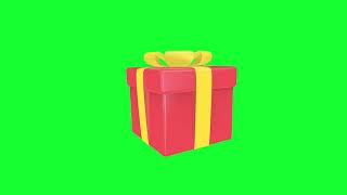 Gift Box Icon Animation with Green Screen Background [upl. by Kerr]