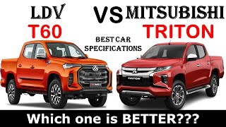 ALL NEW LDV T60 Vs ALL NEW Mitsubishi TRITON  Which one is better [upl. by Sotnas]