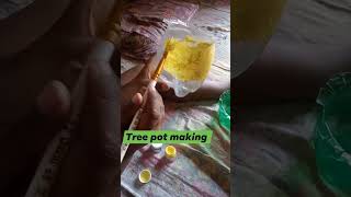 Tree pot making making schoolwork craft [upl. by Drazze]