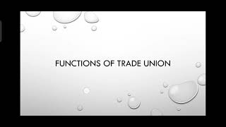 functions of trade union [upl. by Aleacim]