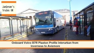 Onboard Volvo B7R Plaxton Profile Interurban from Inverness to Aviemore [upl. by Boggs905]