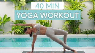 40 MIN YOGA WORKOUT  Full Body Yoga Flow For Strength amp Flexibility [upl. by Mellisent626]