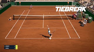 TIEBREAK  Rafael Nadal Vs Alexander Zverev I Roland Garros I Expert Difficulty PS5 [upl. by Broome729]