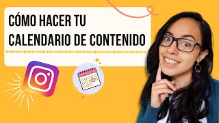 📅CÓMO HACER UN CALENDARIO DE CONTENIDO Para Redes Sociales  Ejemplo con Instagram [upl. by Khanna]