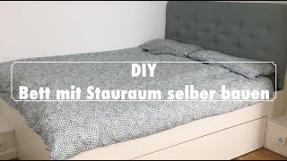 DIY Bett mit Stauraum selber bauen Maßgeschneidertes Bett für den Dachboden diy home bed [upl. by Devin]