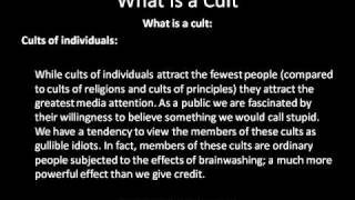 Cults  What is a Cult  Apologetic Answers [upl. by Barnabe]