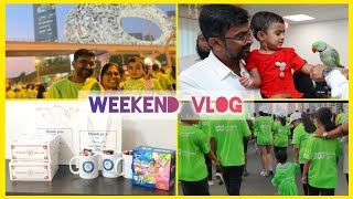 Vlog 7  Family Day in my Husbands office Dubai Run 2024 vlog [upl. by Medeah640]