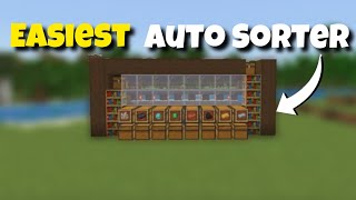 Minecraft EASIEST Auto Sorter TUTORIAL [upl. by Nitsew]