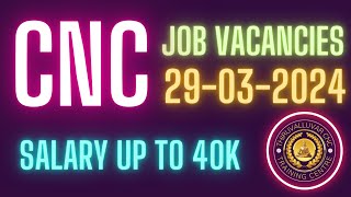 CNC Job Vacancies 29 03 2024 [upl. by Naman470]