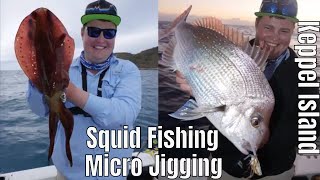 Squid Fishing and Micro Jigging Keppel Island Yeppoon QlD [upl. by Portland]