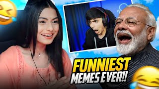 AJJUBHAI FUNNIEST amp NAUGHTY MEME REACTIONMODI JI SINGING 18 MEME REACTION FtTotalGaming093 [upl. by Ennaylil]