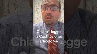 Chiarelli legge la Costituzione articolo 94 [upl. by Neyr974]