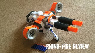 Nerf NStrike Elite RhinoFire Unboxing Review amp Range Test [upl. by Aimak289]