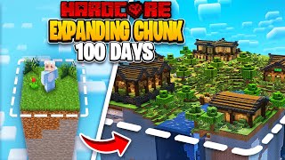 I Survived 100 Days on an EXPANDING CHUNK in Minecraft Hardcore [upl. by Cl]