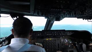 Iran Air B747SP cockpit landing video into Kuala Lumpur Malaysia [upl. by Eelac]