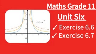 Maths grade 11 unit six Exercise 66 and exercise 67  New curriculum [upl. by Weissman913]