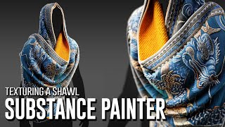 Texturing a shawl in substance painter [upl. by Rajiv454]