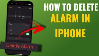 How To Delete Alarm In Apple Iphone  English [upl. by Pyne]