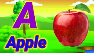 A for apple  अ से अनार  abcd  phonics song [upl. by Pudens]