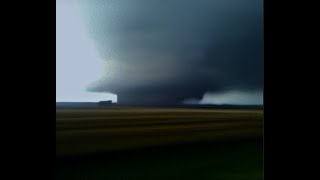 Parkersburg Iowa EF5 Tornado Previously LowQuality Footage AI Upscaled to 1440p60 [upl. by Slade968]