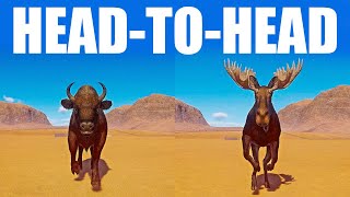 Wisent vs Moose A Head To Head Speed Race in Planet Zoo [upl. by Nared]