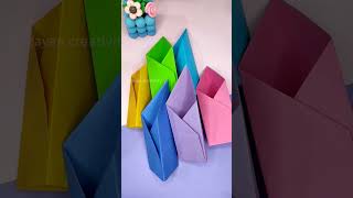 🤩easy pen holder papercraft youtubepartner penholder origami easydiyideas paintellectualpriya [upl. by Eelarak]