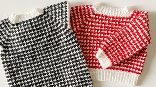 Crochet Houndstooth Sweater and Dress Tutorial [upl. by Marga]