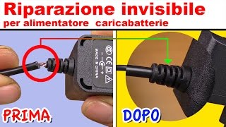 TECNICA INVISIBILE per riparare alimentatore caricabatterie iphone samsung  tartaglia channel [upl. by Essirehc]