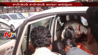 MLA Roja Jumps Out of Police Jeep at Perecherla  Police Arrest Roja  NTV [upl. by Norehc]