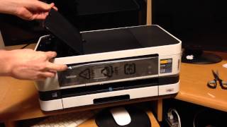 Brother MFCJ4410DW unboxing printer inkjet [upl. by Aldredge668]