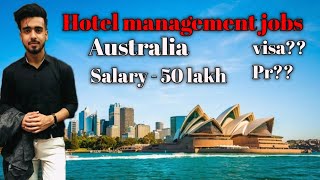 Hotel management job in Australia  salary  visa  internship [upl. by Aneri]