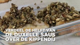 Recept  kip met paddenstoelen en rode wijnsaus [upl. by Dorolice332]