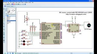 DC motor speed and direction control with PIC18F4550 and L293D CCS PIC C [upl. by Tohcnarf870]